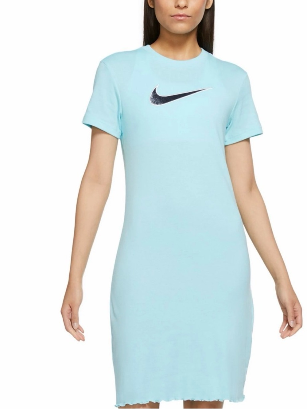 Nike Sportswear Femme Swoosh T-Shirt Dress 1X Aqua